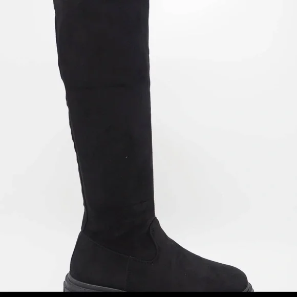 #48 From PARIS Fabulous Pull on Sock Faux Suede Boots - Picture 2 of 2